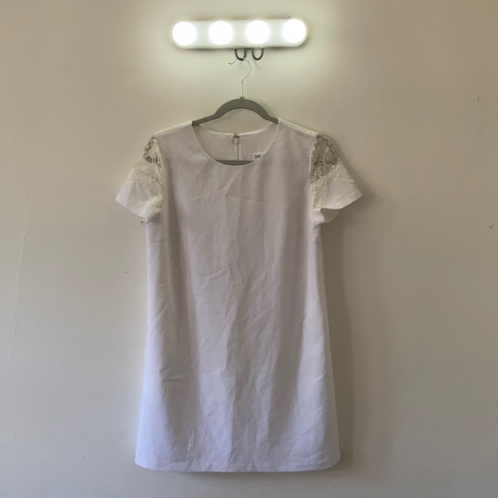 Love Sadie white sheer sleeve Dress